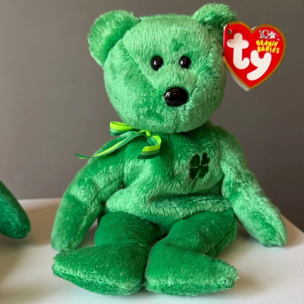Ty Shamrock Bears TY Vintage Irish Bear Duo Dublin & Erin Beanie Babies